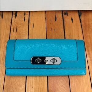 Coach Turquoise Leather Wallet